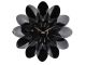 Zegar scienny Karlsson Flower plastic czarny 