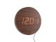 Zegar ścienny Round fornir ciemny wood LED Karlsson