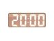 Budzik Copper Mirror LED flat zielony Karlsson