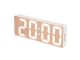 Budzik Copper Mirror LED flat biały Karlsson