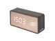 Budzik Copper Mirror LED czarne drewno Karlsson
