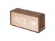 Budzik Copper Mirror LED ciemne drewno Karlsson