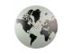 Zegar ścienny World Map metal grayed jade Karlsson