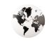 Zegar ścienny World Map metal white Karlsson