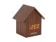 Budzik House Karlsson LED ciemne drewno