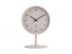 Table clock Stark iron matt warm grey