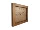 Wall clock Sole squared frame dark basswood