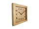 Wall clock Sole squared frame light basswood