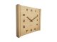 Wall clock Sole raised rim light basswood