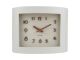 Table clock Sole squared basswood white