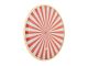 Zegar ścienny Candy Swirl Dome jasnopomarańczowy i biały Karlsson
