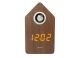 Alarm clock Cuckoo LED dark wood veneer
