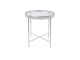 Stolik leitmotiv Leitmotiv Smooth chrome, clear glass top