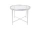 Stolik kawowy Leitmotiv Smooth chrome glass top