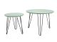 Zestaw stolików Leitmotiv Sparks light green w. matt czarny legs