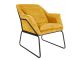 Fotel Leitmotiv Glam corduroy curry yellow