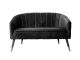 Sofa Royal aksamit czarny Leitmotiv