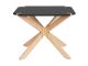 Stolik kawowy Mister X rubber wood, czarny MDF Leitmotiv