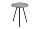 Stolik Leitmotiv Disc steel brushed nickel czarny