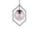 Lampa wiszaca Leitmotiv Diamond Framed rozowe szklo