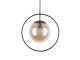 Lampa wiszaca Leitmotiv Round Framed brazowe szklo