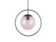 Lampa wiszaca Leitmotiv Round Framed rozowe szklo