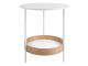 Stolik Leitmotiv Dual metal top fornir bialy