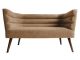 Sofa Explicit suede look chocolate brązowy