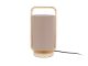 Table lamp Snap wood w. sand brown shade Leitmotiv