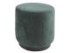 Pouf Leitmotiv wood rim velvet dark gree 