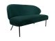 Sofa Puffed velvet dark green LEITMOTIV