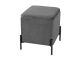 Pouf Snog velvet dark grey Leitmotiv
