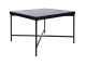 Coffee table Smooth square matt black Leitmotiv