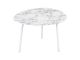 Stolik Ovoid iron marble look large white Leitmotiv