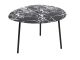 Stolik Ovoid iron marble look black Leitmotiv