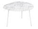 Stolik Ovoid iron marble look white Leitmotiv