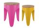 Różowy Stool Set Leitmotiv