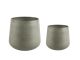 Doniczka pot set Roughened steel iron green
