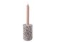 Candle holder Terrazzo grey large