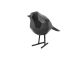Figurka bird small polyresin matt czarny