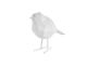 Figurka bird small polyresin matt biała