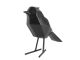 Figurka bird large polyresin matt czarny