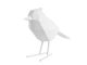 Figurka bird large polyresin matt biała