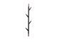 Coat hanger Fuse iron czarny w. acacia wood