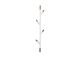 Coat hanger Fuse iron biała w. acacia wood