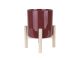 Doniczka pot Trestle ceramic warm red