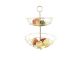 Koszyk patera na owoce Cut 2 layers iron gold plated