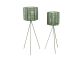 Doniczka set Mesh Hexagon ciemny zielony, set of 2
