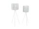 Doniczka set Mesh Hexagon biały set of 2