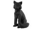 Figurka Origami lis polyresin large matt czarny